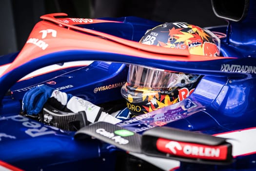 MELBOURNE, AUSTRALIA - MARCH 23: Yuki Tsunoda of Japan drives the Visa Cash App RB Formula One Team VCARB 01 during third practice at the 2024 Australian Grand Prix at Albert Park in Melbourne, Australia