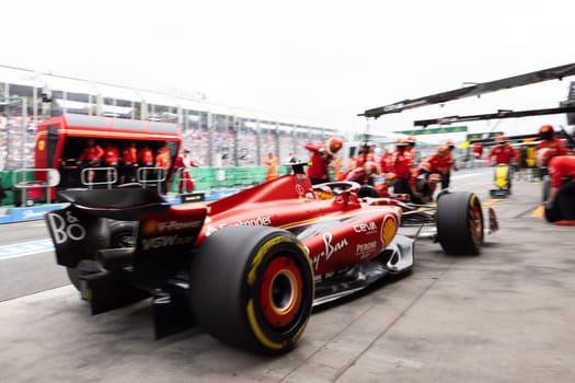 MELBOURNE, AUSTRALIA - MARCH 23: Carlos Sainz of Spain drives the Ferrari SF-24 during third practice at the 2024 Australian Grand Prix at Albert Park in Melbourne, Australia