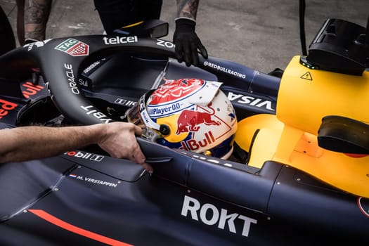 MELBOURNE, AUSTRALIA - MARCH 23: Formula 1 cars during first practice at the 2024 Australian Grand Prix at Albert Park in Melbourne, Australia