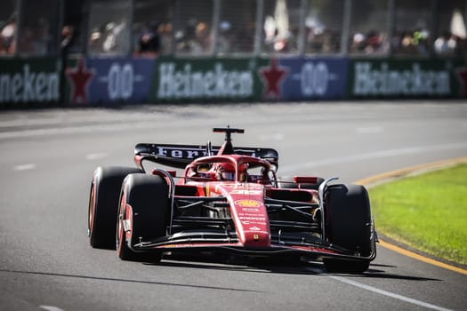 MELBOURNE, AUSTRALIA - MARCH 23: Charles Leclerc of Monaco drives the Ferrari SF-24 during qualifying in the 2024 Australian Grand Prix at Albert Park in Melbourne, Australia