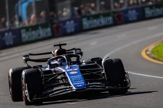 MELBOURNE, AUSTRALIA - MARCH 23: Alexander Albon of Thailand drives the Williams FW46 Mercedes during qualifying in the 2024 Australian Grand Prix at Albert Park in Melbourne, Australia