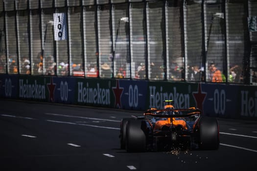 MELBOURNE, AUSTRALIA - MARCH 23: Lando Norris of Great Britain drives the McLaren MCL38 during qualifying in the 2024 Australian Grand Prix at Albert Park in Melbourne, Australia