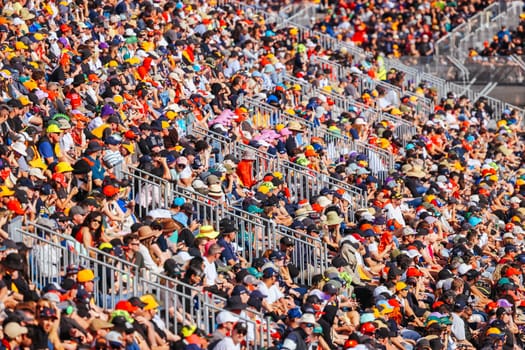 MELBOURNE, AUSTRALIA - MARCH 23: Fan atmosphere during qualifying at the 2024 Australian Grand Prix at Albert Park in Melbourne, Australia