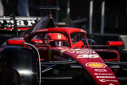 MELBOURNE, AUSTRALIA - MARCH 23: Charles Leclerc of Monaco drives the Ferrari SF-24 during qualifying in the 2024 Australian Grand Prix at Albert Park in Melbourne, Australia