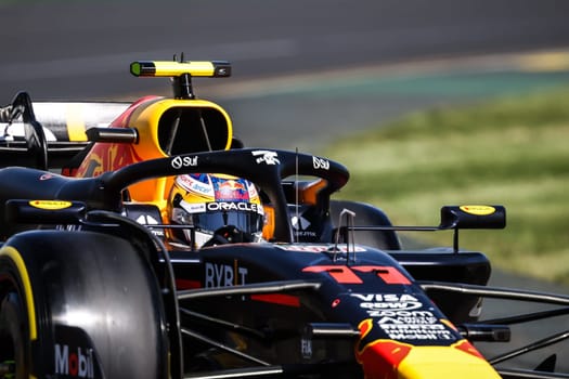 MELBOURNE, AUSTRALIA - MARCH 24: Sergio Perez of Mexico drives the Oracle Red Bull Racing RB20 during the 2024 Australian Grand Prix at Albert Park in Melbourne, Australia