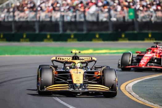 MELBOURNE, AUSTRALIA - MARCH 24: Lando Norris of Great Britain drives the McLaren MCL38 during the 2024 Australian Grand Prix at Albert Park in Melbourne, Australia