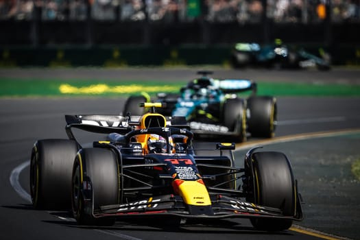 MELBOURNE, AUSTRALIA - MARCH 24: Sergio Perez of Mexico drives the Oracle Red Bull Racing RB20 during the 2024 Australian Grand Prix at Albert Park in Melbourne, Australia