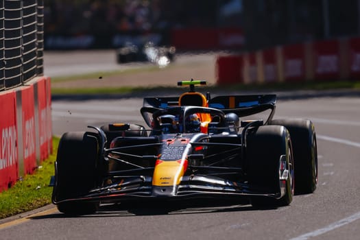 MELBOURNE, AUSTRALIA - MARCH 22: Sergio Perez of Mexico drives the Oracle Red Bull Racing RB20 during second practice in the 2024 Australian Grand Prix at Albert Park in Melbourne, Australia