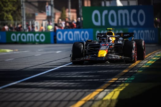 MELBOURNE, AUSTRALIA - MARCH 22: Sergio Perez of Mexico drives the Oracle Red Bull Racing RB20 during second practice in the 2024 Australian Grand Prix at Albert Park in Melbourne, Australia