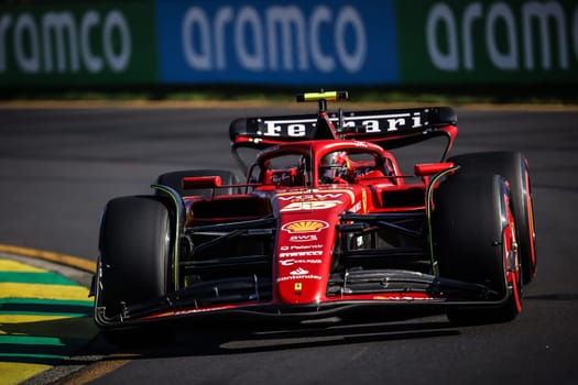 MELBOURNE, AUSTRALIA - MARCH 22: Carlos Sainz of Spain drives the Ferrari SF-24 during second practice in the 2024 Australian Grand Prix at Albert Park in Melbourne, Australia