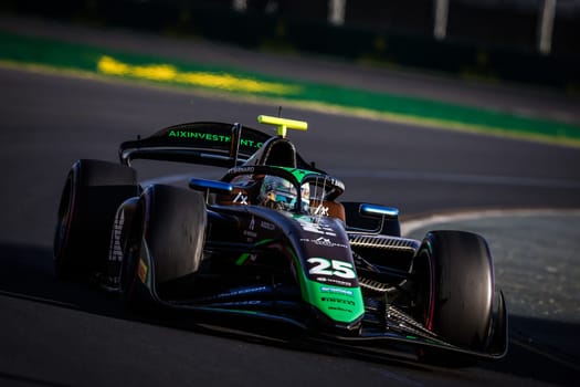 MELBOURNE, AUSTRALIA - MARCH 22: Taylor Barnard of Great Britain and PHM AIX Racing during qualifying at the 2024 Formula 2 Australian Grand Prix at Albert Park in Melbourne, Australia