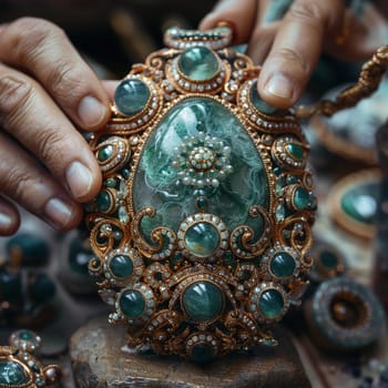 Artisan creating handmade jewelry, symbolizing uniqueness and beauty