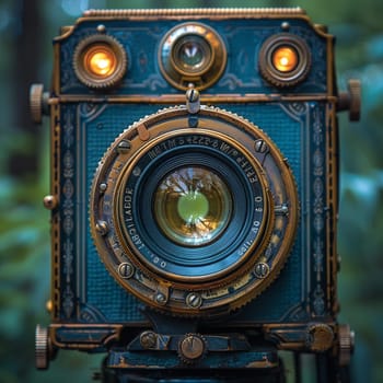 Close-up of a vintage camera, capturing the essence of photography