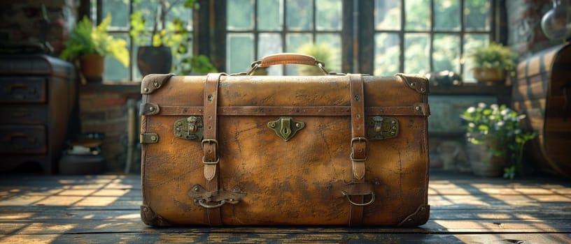 Vintage suitcase packed for travel, evoking the excitement of new adventures