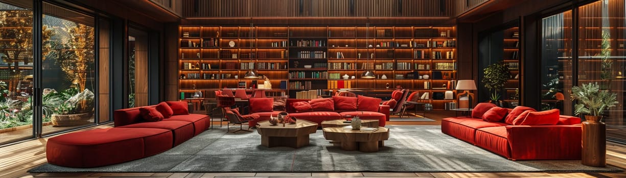 Home library with shelves of books, evoking the love of literature and knowledge