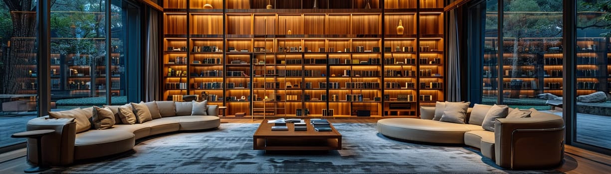 Home library with shelves of books, evoking the love of literature and knowledge