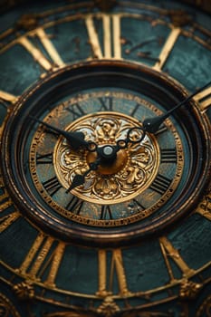 Antique clock face, illustrating the passage of time and history