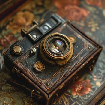 Close-up of a vintage camera, capturing the essence of photography