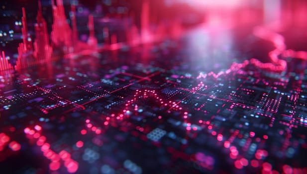 a computer generated image of a futuristic city at night . High quality