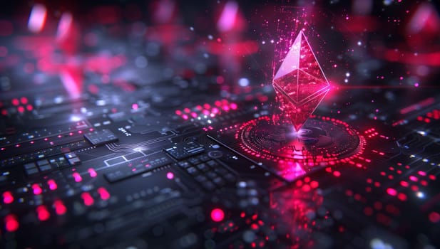 a computer generated image of a futuristic background with a triangle in the middle . High quality