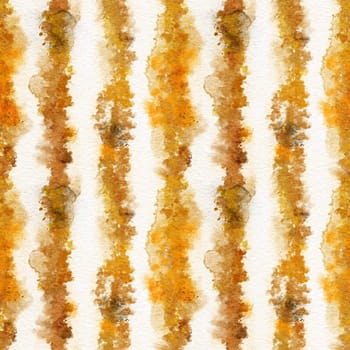 seamless watercolor hand painted pattern sienna beige yellow brown ochre stripes. Textured lines of natural organic shapes with bright vibrant intense colors for autumn fall design textile trendy modern style