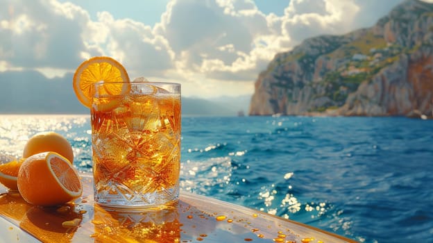 Sea Breeze on a yacht cruising the Mediterranean, the salty air complementing the drink's freshness.