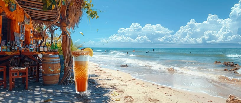 Michelada at a beachfront Mexican cantina, the sound of waves mixing with vibrant conversations.