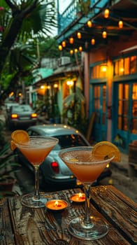 Daiquiri in a Hemingway-esque Cuban hideaway, with a backdrop of vintage cars and historical architecture.