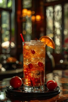 Singapore Sling served at the historic Raffles Hotel, paying homage to its birthplace.