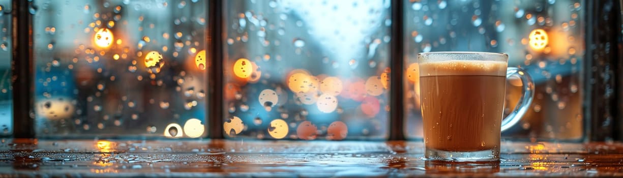 Irish Coffee in a Dublin cafe, with a backdrop of rain-streaked windows and literary history.