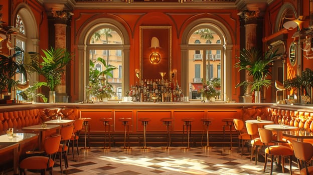 Bellini in a chic Venetian cafe, capturing the elegance and style of Italy's floating city.