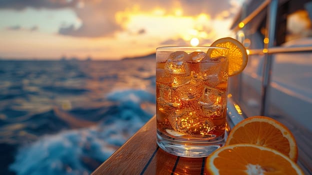 Sea Breeze on a yacht cruising the Mediterranean, the salty air complementing the drink's freshness.