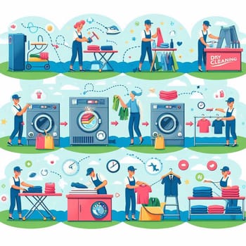 Dry cleaning services at home for the washing clothes