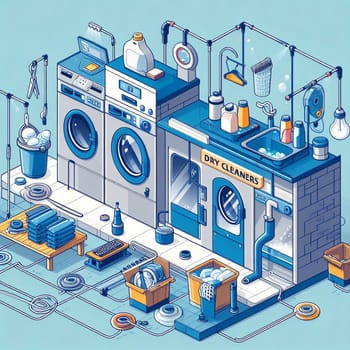 Dry cleaning services at home for the washing clothes