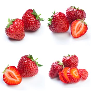 Collage of strawberries