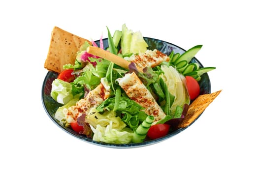 Salad with grilled hellim or halloumi cheese