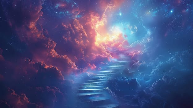 Stairway to paradise in a spiritual concept. Abstract Background.