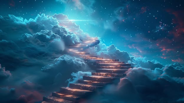 Stairway to paradise in a spiritual concept. Abstract Background.