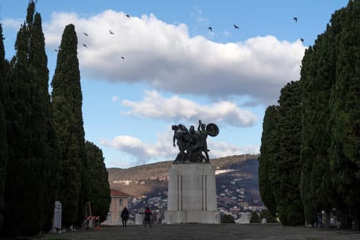 Triest Italy San Giusto Castle full panorama view