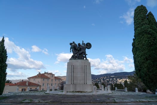 Triest Italy San Giusto Castle full panorama view