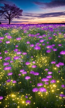 Stardust Meadow. At twilight, a meadow blooms with luminescent flowers. Each petal holds stardust, and as night falls, they release their magic. The otherworldly glow and the promise of wishes granted.