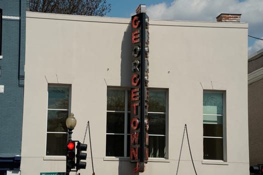 washington DC georgetown neon sign detail