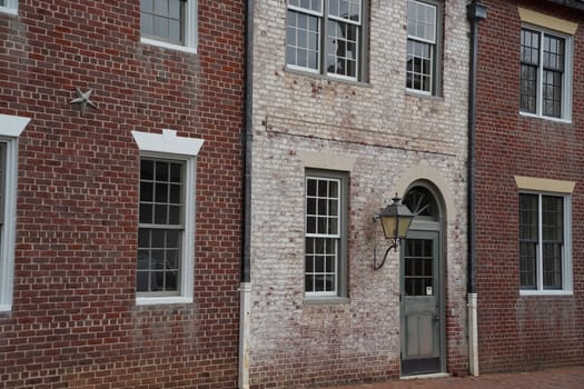 wall detail of Williamsburh Virgina historical houses USA