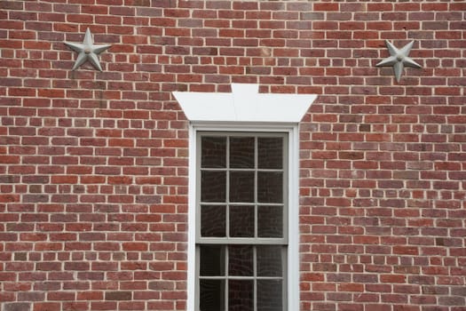 wall detail of Williamsburh Virgina historical houses USA