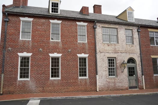 wall detail of Williamsburh Virgina historical houses USA