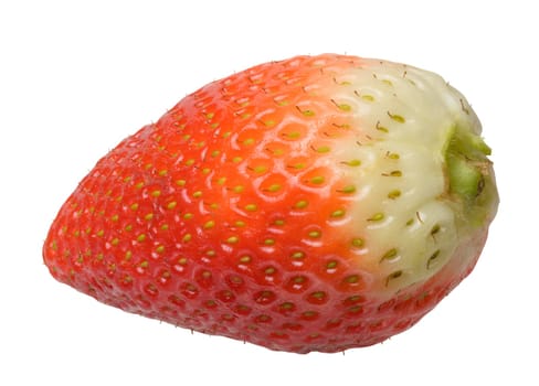Red ripe strawberry on isolated background, close up