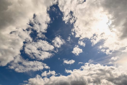 Photo of some white light clouds and cloudy blue sky landscape.4