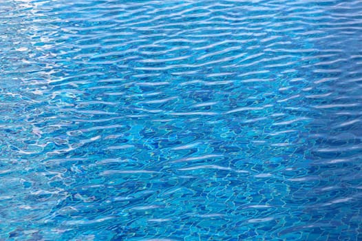Beautiful sun reflections of water in the pool. Blue water. Background. Pure water.1