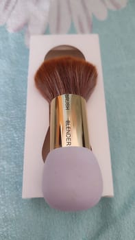makeup brush, women's cosmetics, object. High quality photo