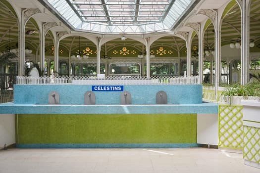 Drinking gallery with mineral water in the city of Vichy in France